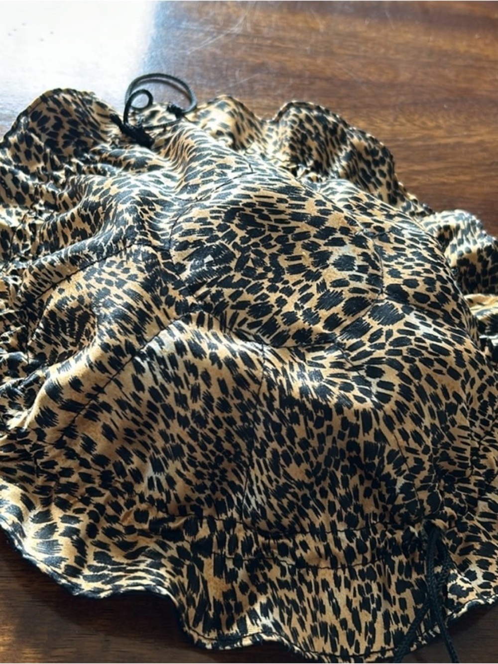 Leopard Print Drawstring Jewelry Pouch - Picture 3 of 3